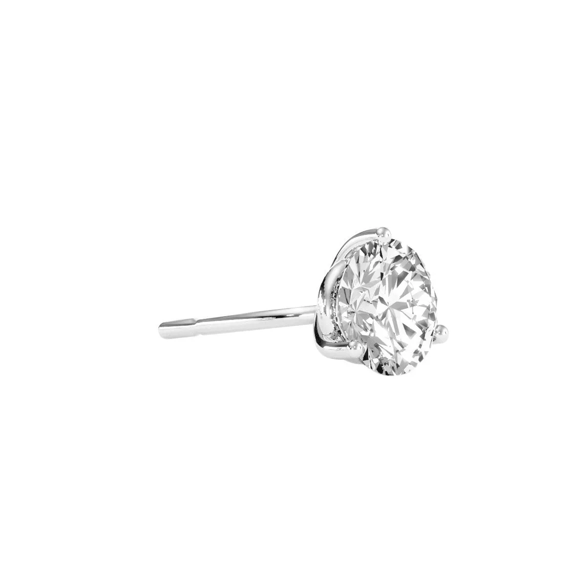 1 1/4 Carat Lab Grown Diamond Martini Stud Earrings In 14K White Gold