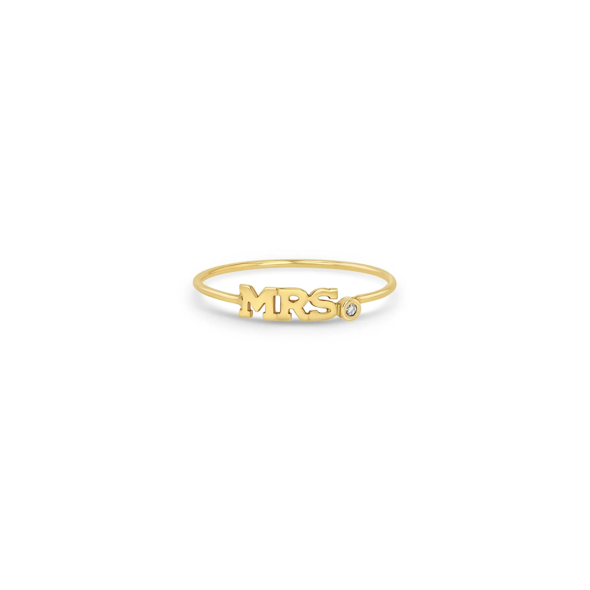 14k Itty Bitty MRS with Diamond Ring