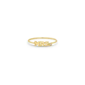 14k Itty Bitty MRS with Diamond Ring