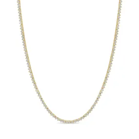 14k Prong Diamond Tennis Necklace