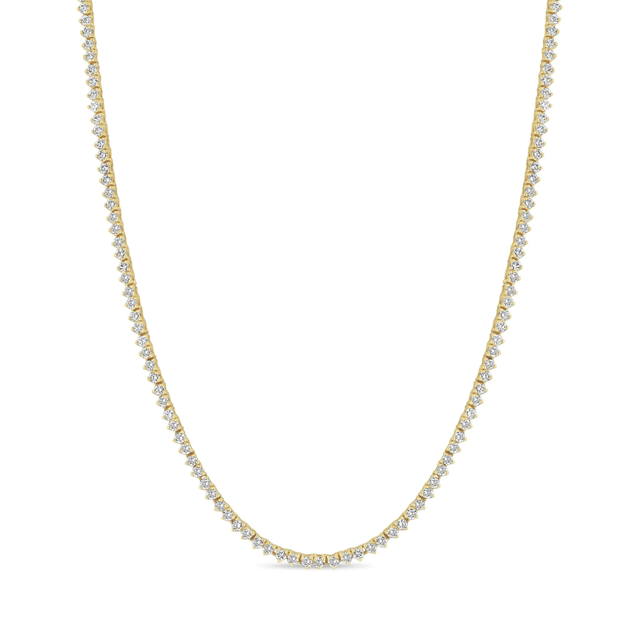 14k Prong Diamond Tennis Necklace