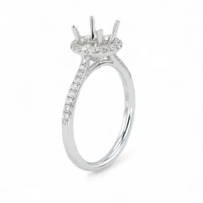 18K White gold 1CT solitary engagement diamonds ring-1000