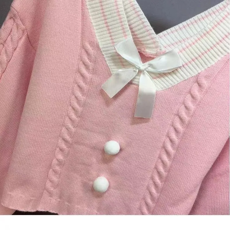 4 COLORS SWEET AND LOVELY BOW SWEATER BY21053