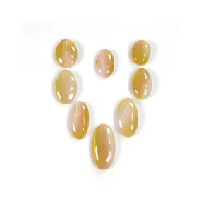 BOTSWANA AGATE Gemstone Cabochon : Natural Untreated Bi-Color Agate Oval Shape 21*15mm - 32*17mm 8pcs Lot