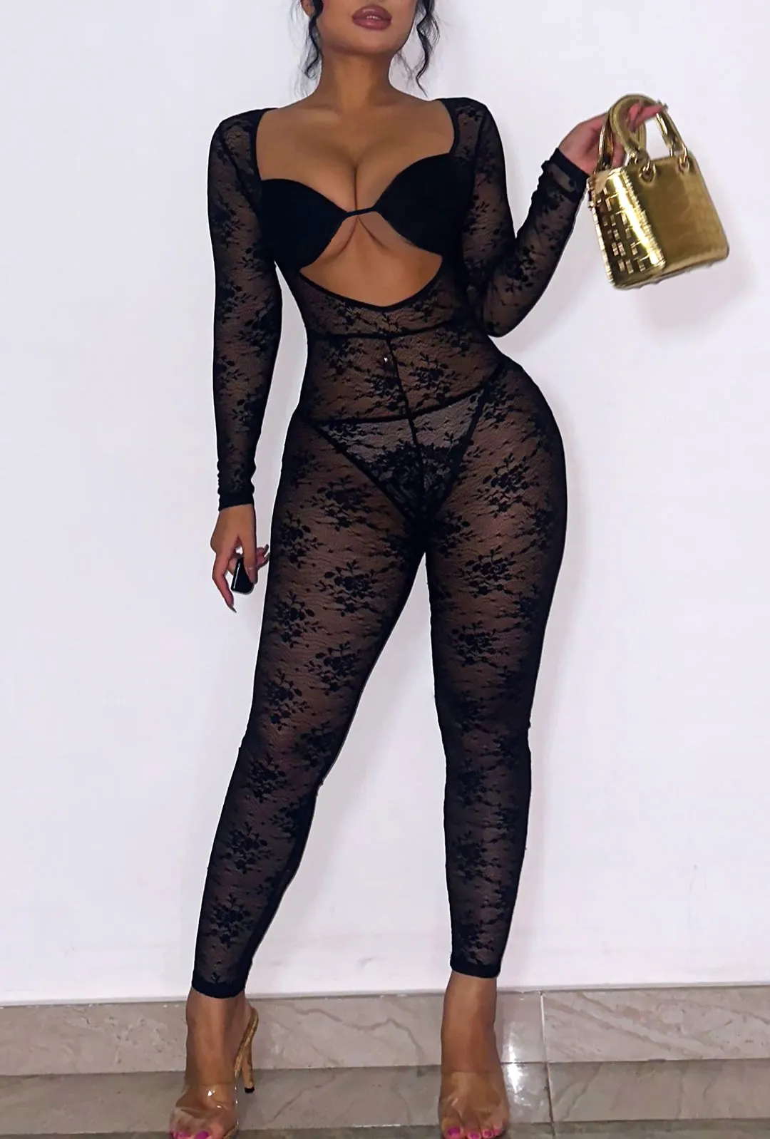 CATY - LACE SKIN BODYSUIT