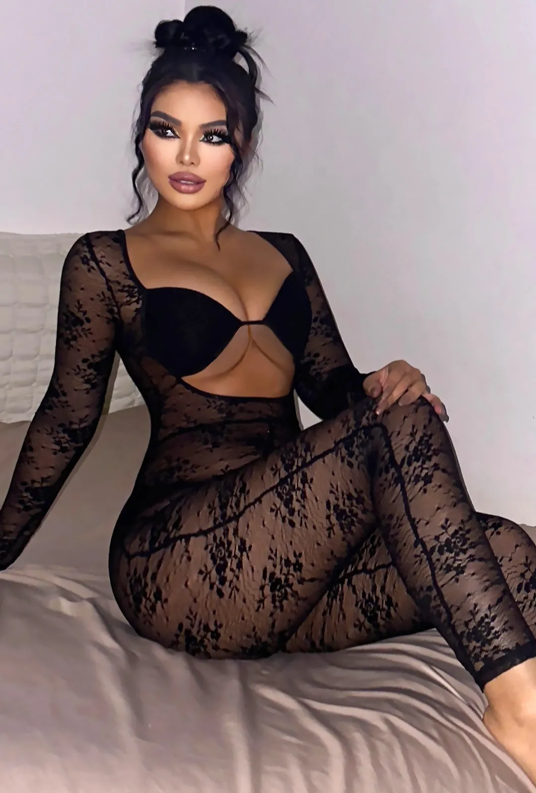 CATY - LACE SKIN BODYSUIT