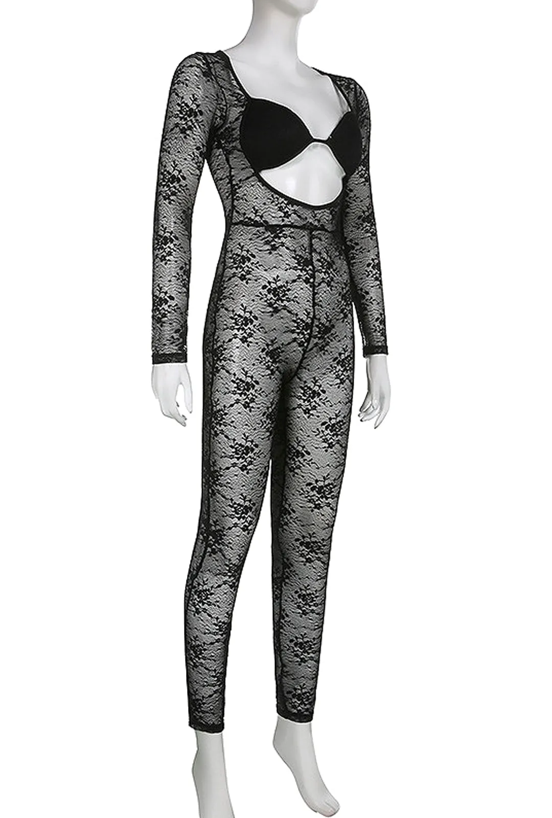 CATY - LACE SKIN BODYSUIT