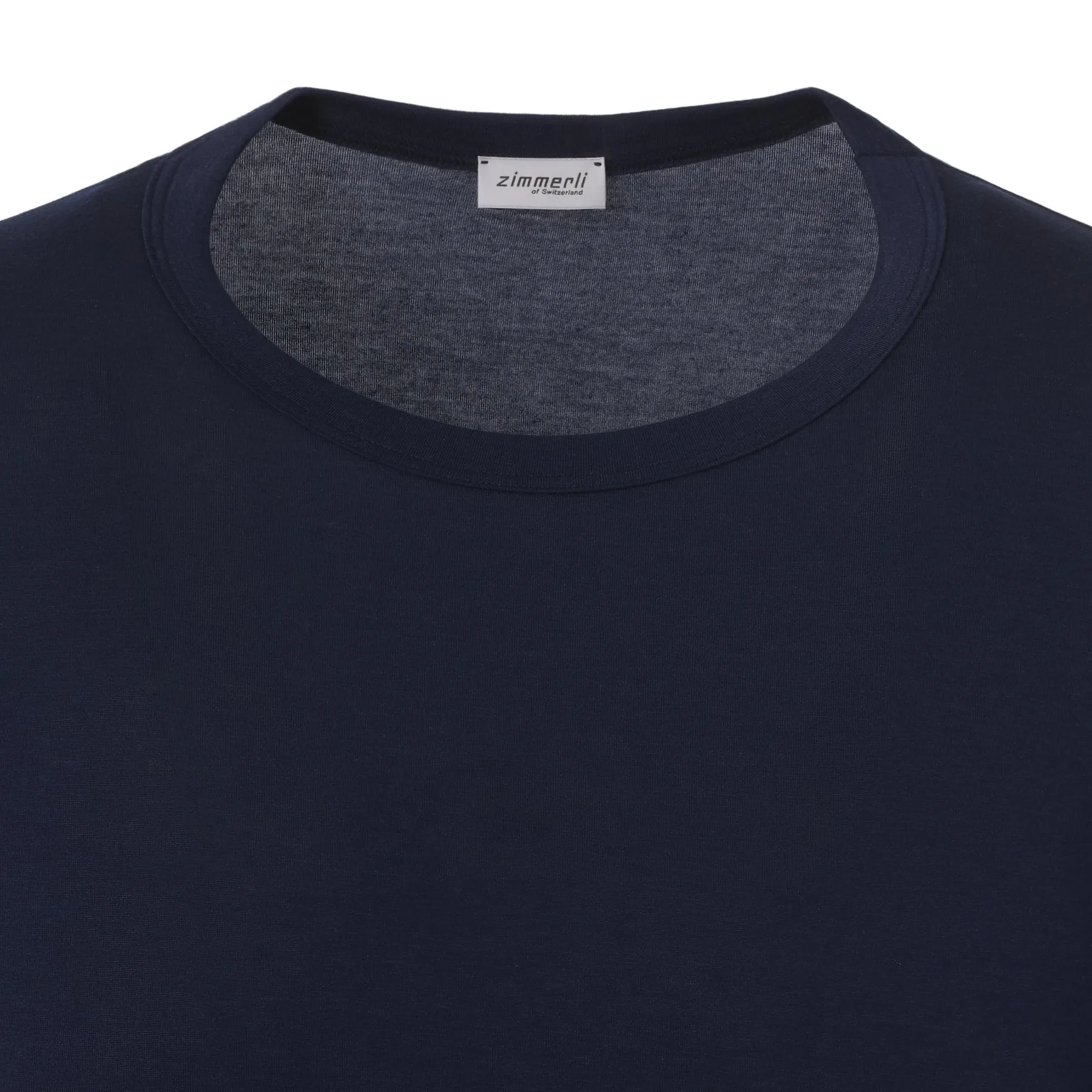 Crew-Neck Long Sleeve T-Shirt in Navy Blue