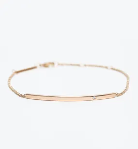 Diamond Curved Bar Bracelet