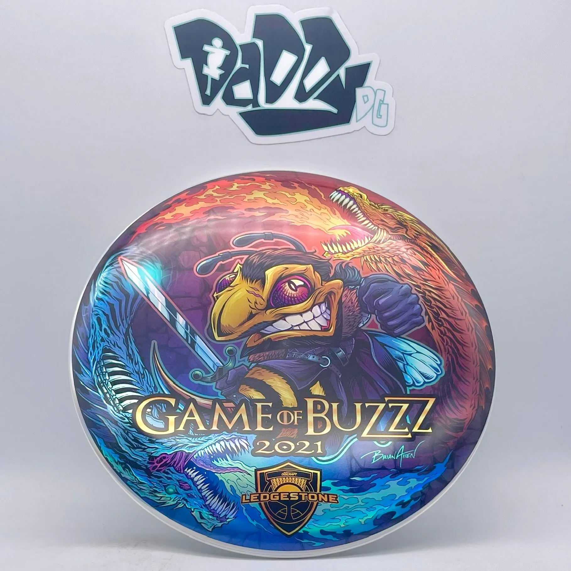 Discraft Buzzz Full Foil Game of Buzzz 2021 Ledgestone Stamped Midrange