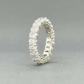 Estate 14K W Gold 3.02ctw H-I/SI1-2 Lab-Created Diamond Eternity Wedding Ring