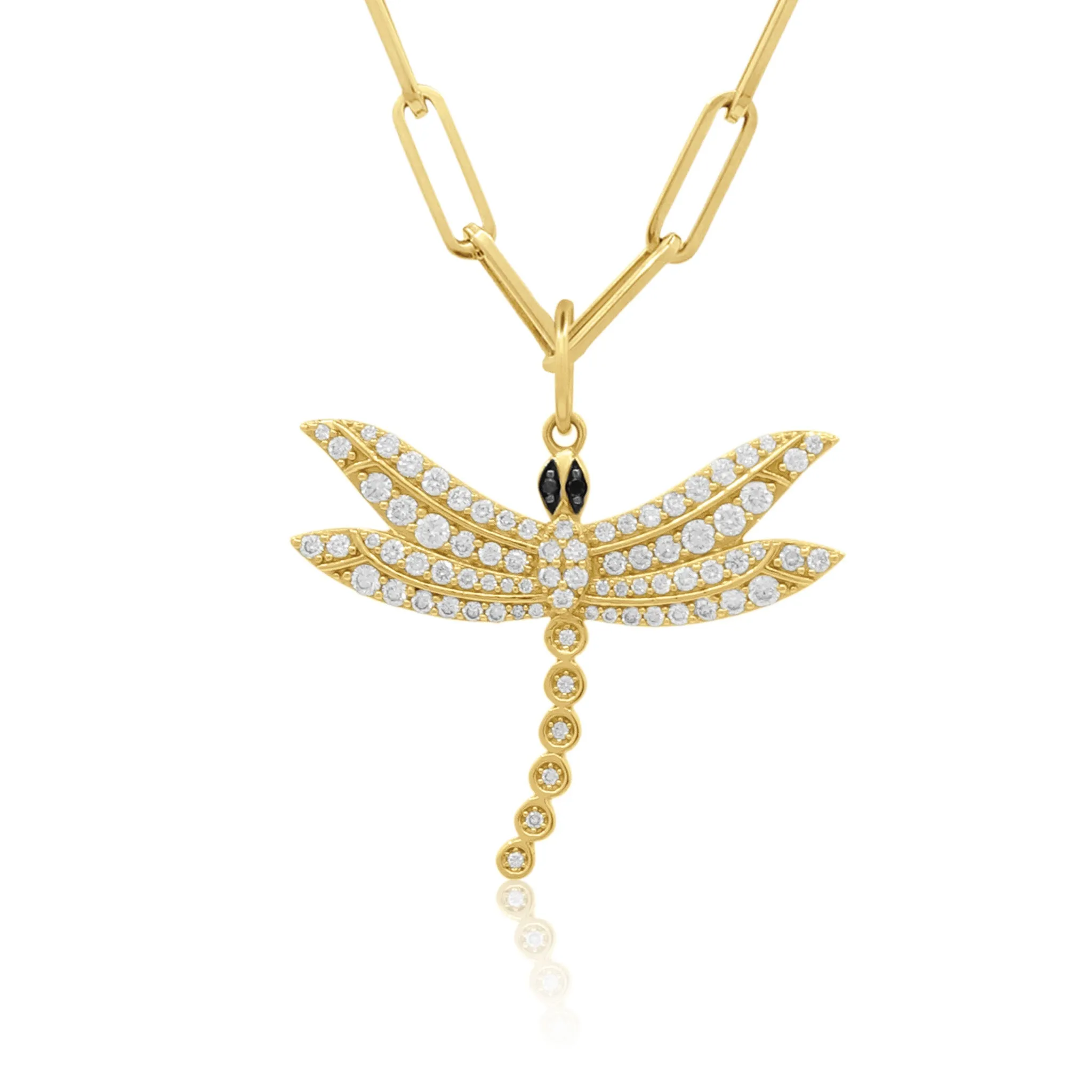 Golden Dragonfly Pendant