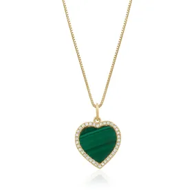 Green Heart Malachite Necklace