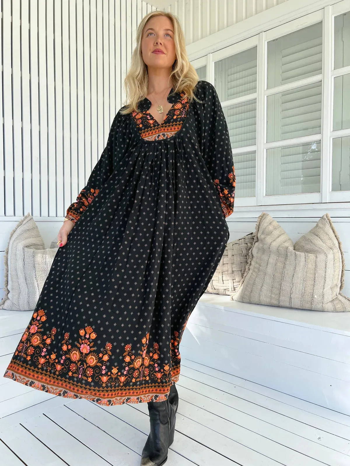 Jaase Boheme Long Sleeve Midi Dress - Emmery Collection