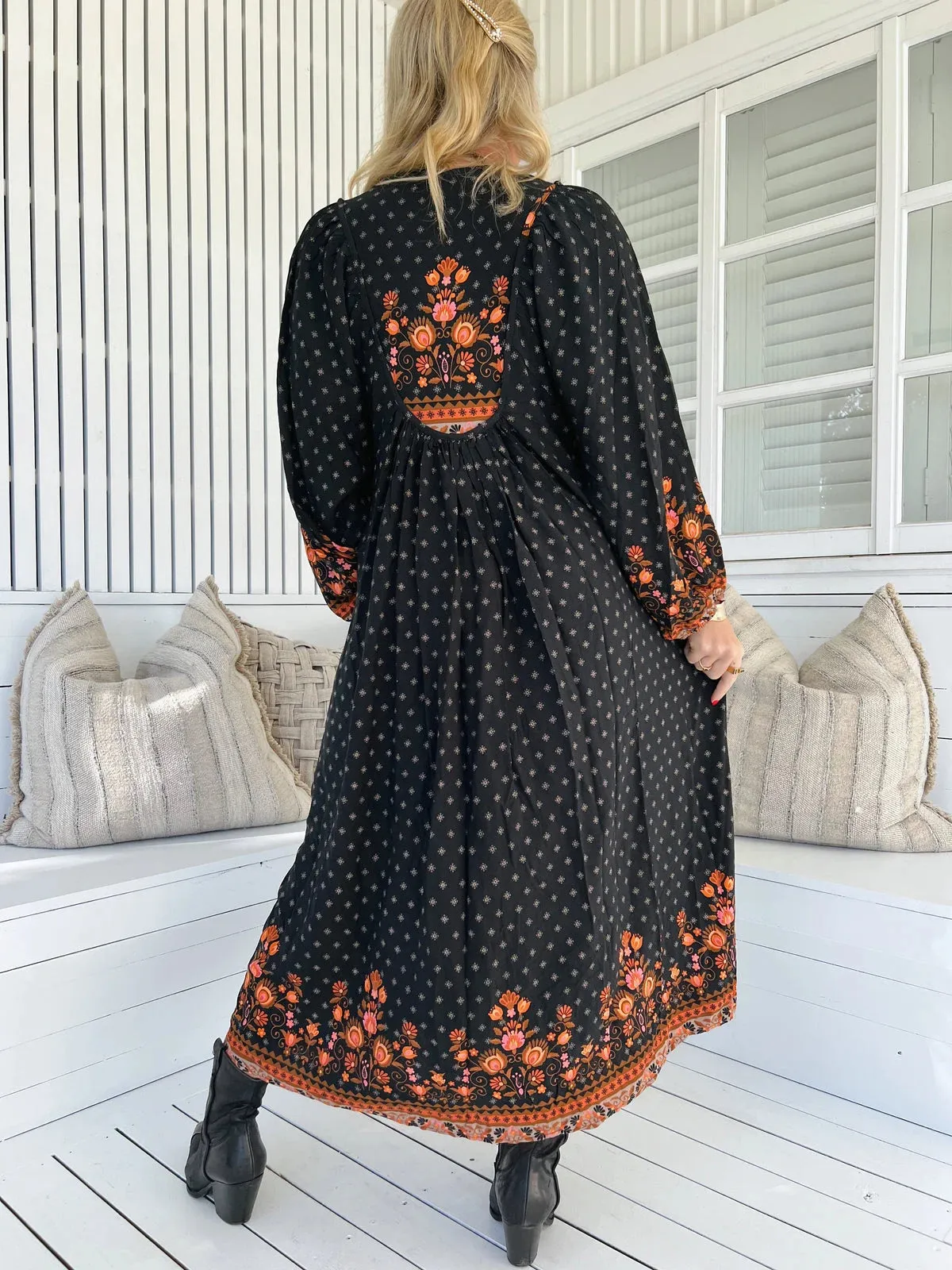 Jaase Boheme Long Sleeve Midi Dress - Emmery Collection