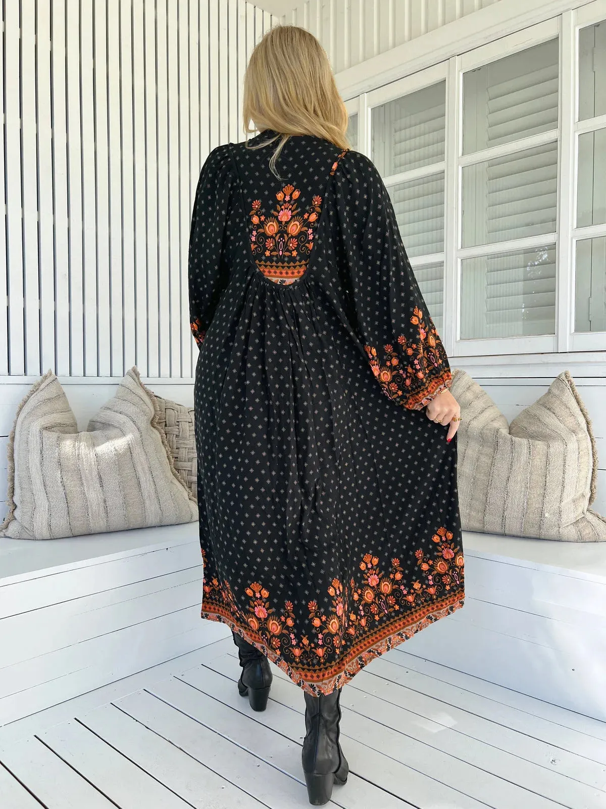 Jaase Boheme Long Sleeve Midi Dress - Emmery Collection