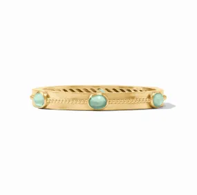 Julie Vos Nassau Stone Hinge Bangle, Aquamarine Blue