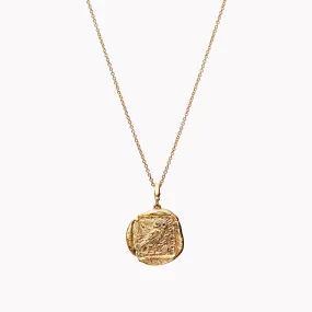 Limited Edition Owl of Athena Diamond Coin Charm Necklace