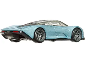 McLaren Speedtail Blue Metallic with Black Top Exotic Envy Series Diecast Model Car by Hot Wheels