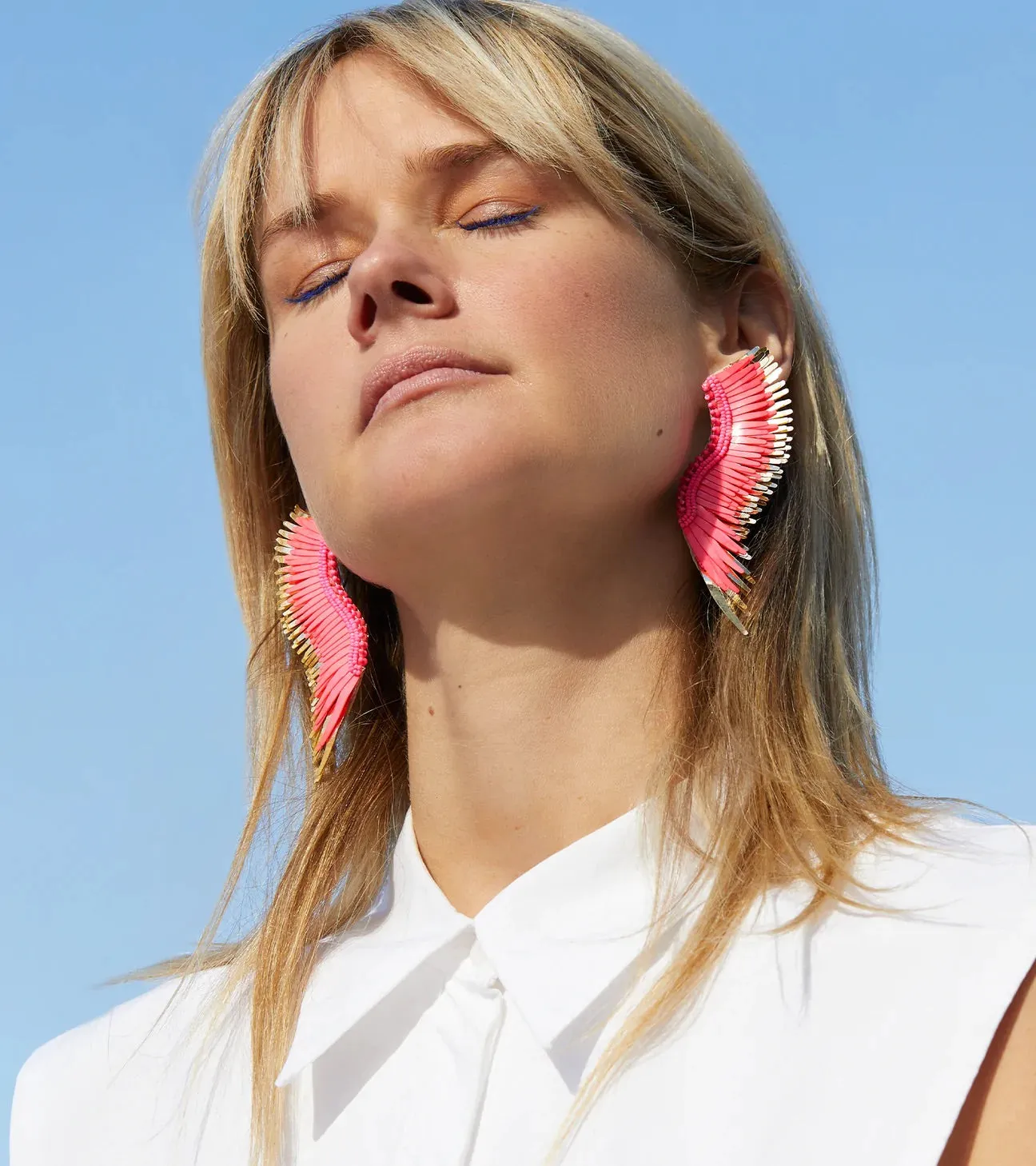 NEON PINK MADELINE EARRINGS