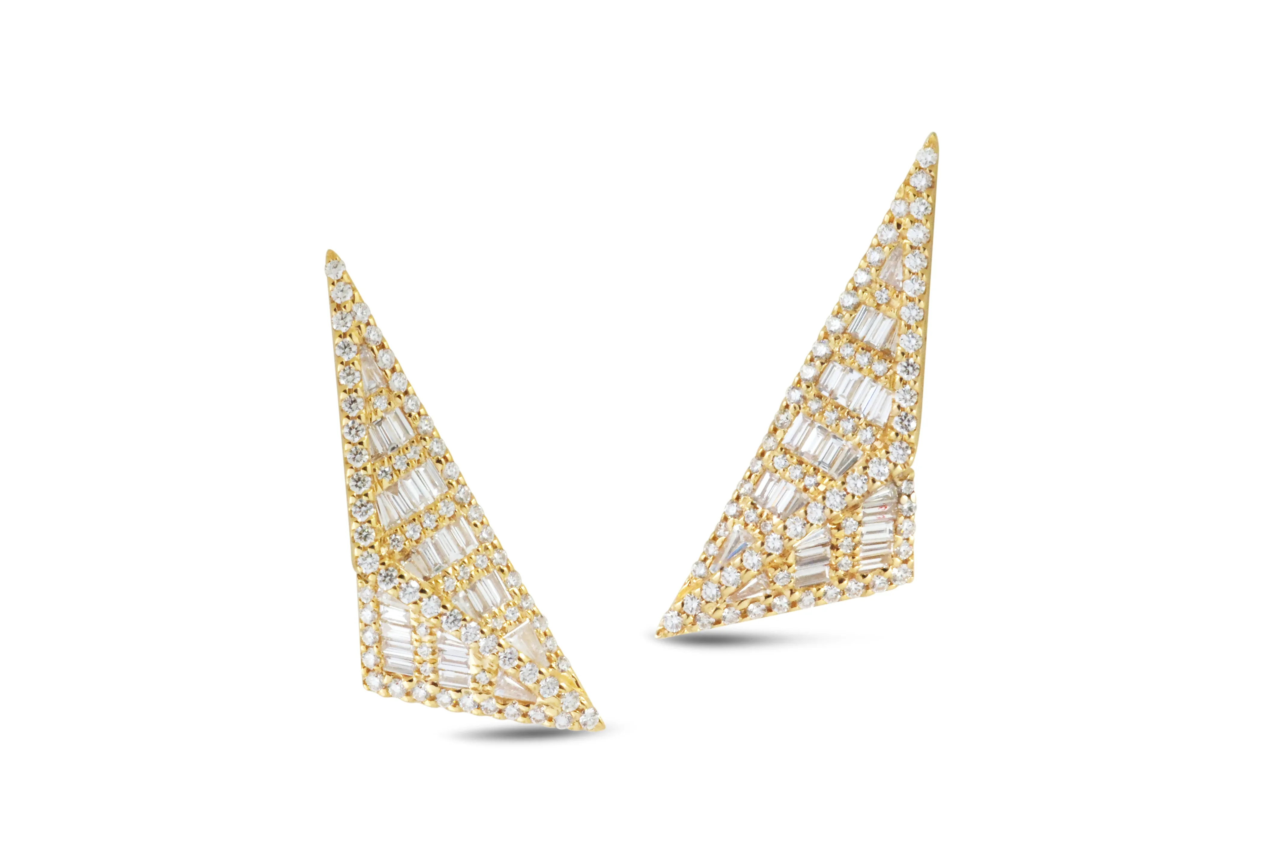 Origami Trillion Diamond Earrings as seen on Jennifer Lopez