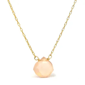 Pink Chalcedony on Gold Filled Chain with Gold Filled Trigger Clasp