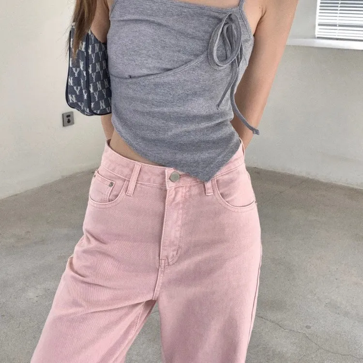 Pink Denim Pants