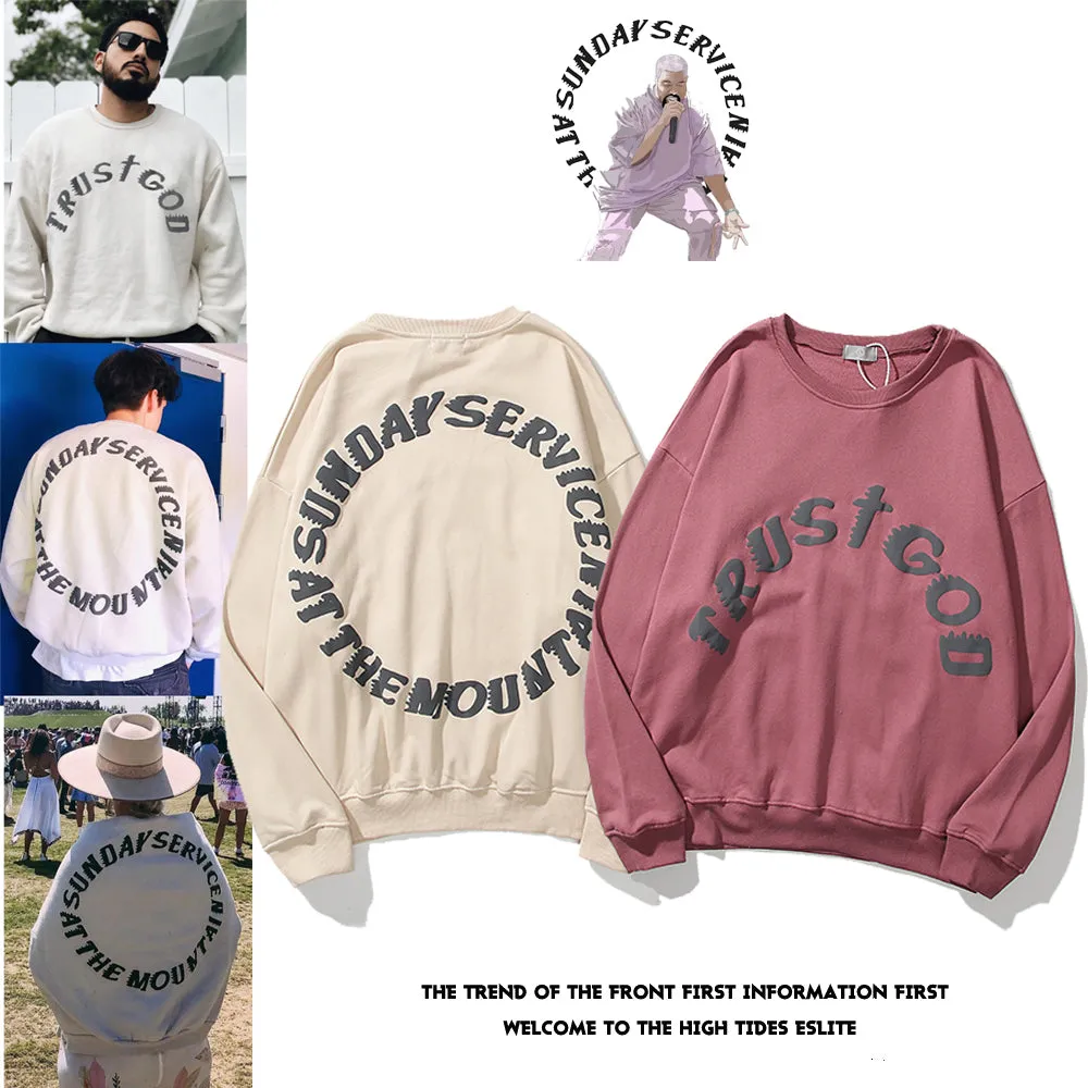 Round Collar Sunday Service Hoodies