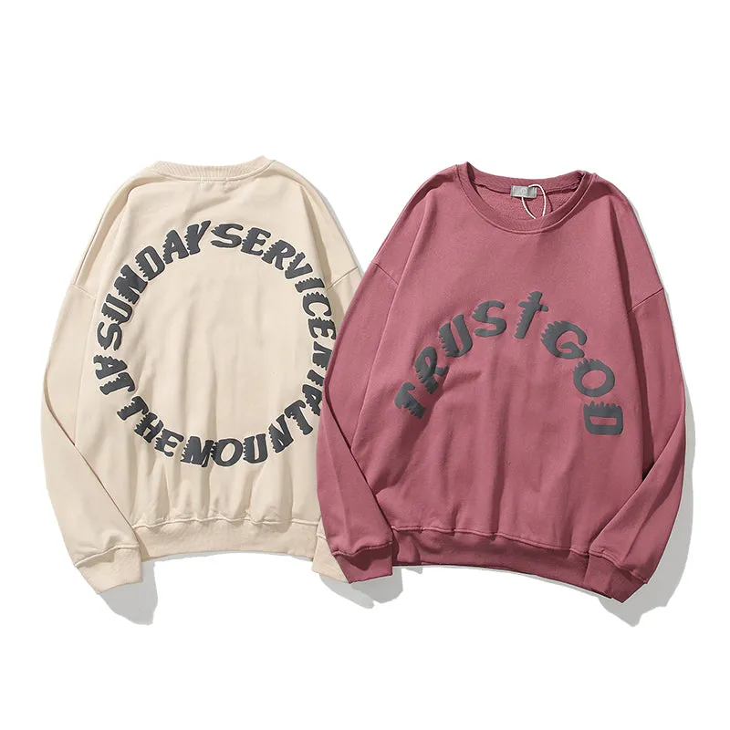 Round Collar Sunday Service Hoodies