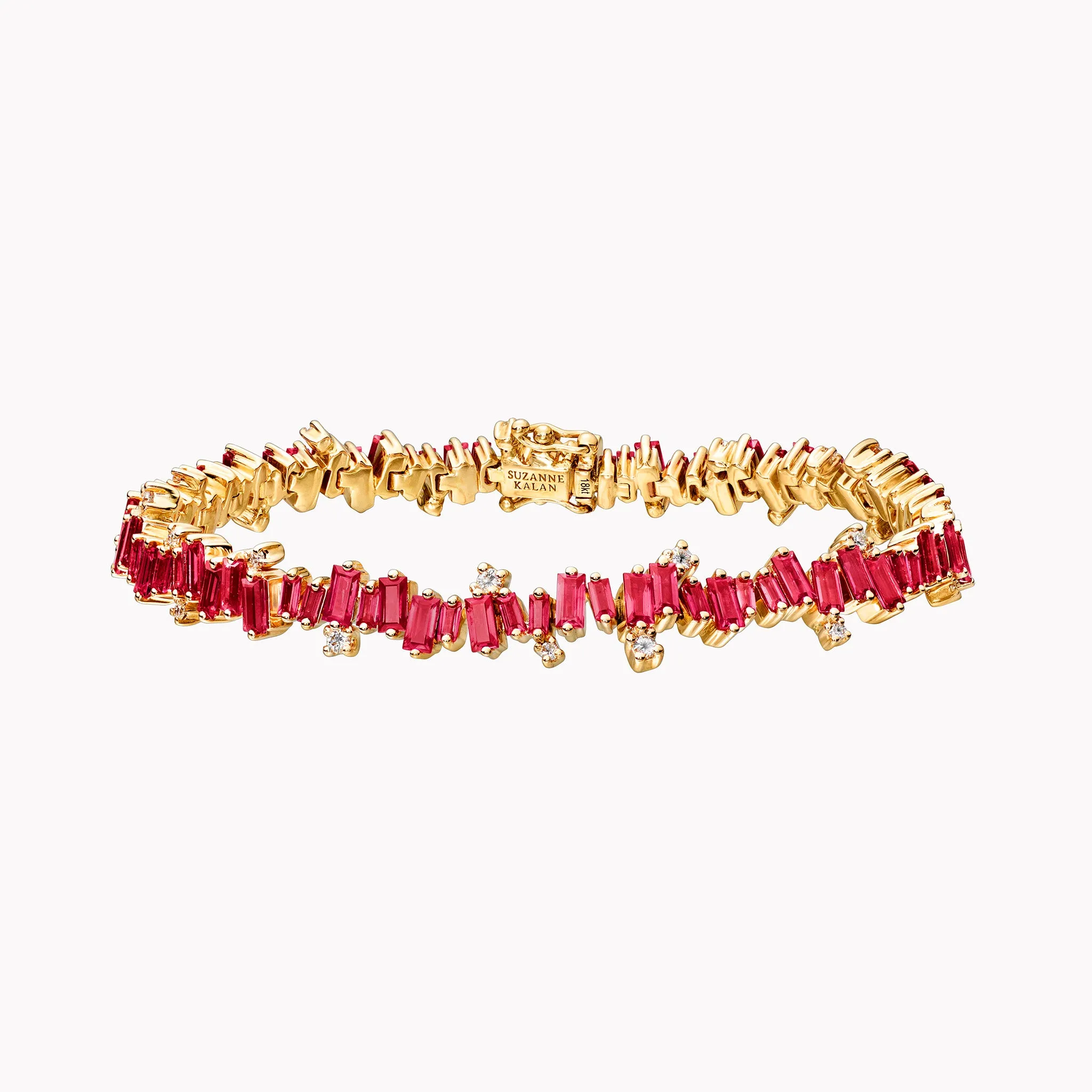 Ruby & Diamond Burst Tennis Bracelet