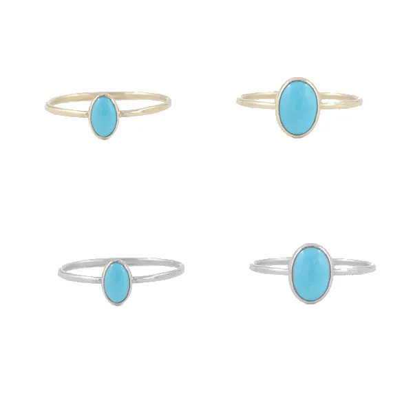 Small Oval Turquoise Ring