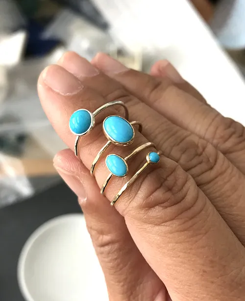 Small Oval Turquoise Ring