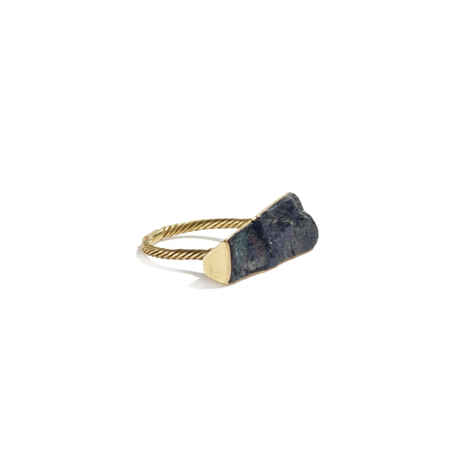 Spectrolite Ring with Gold II