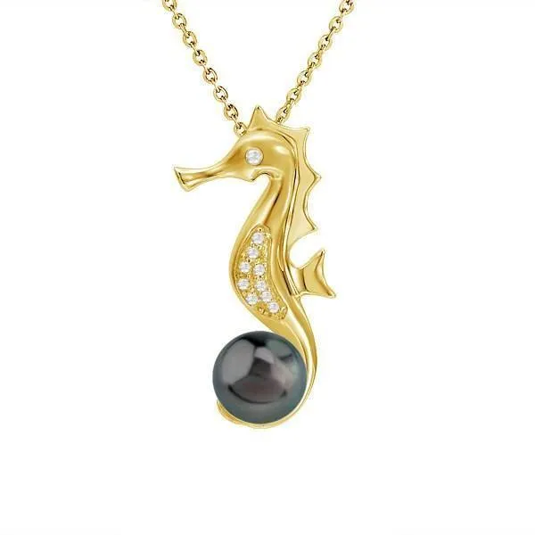 Tahitian Pearl Seahorse Pendant