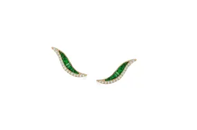 Talay Wave 19 Tsavorite Stud Earrings