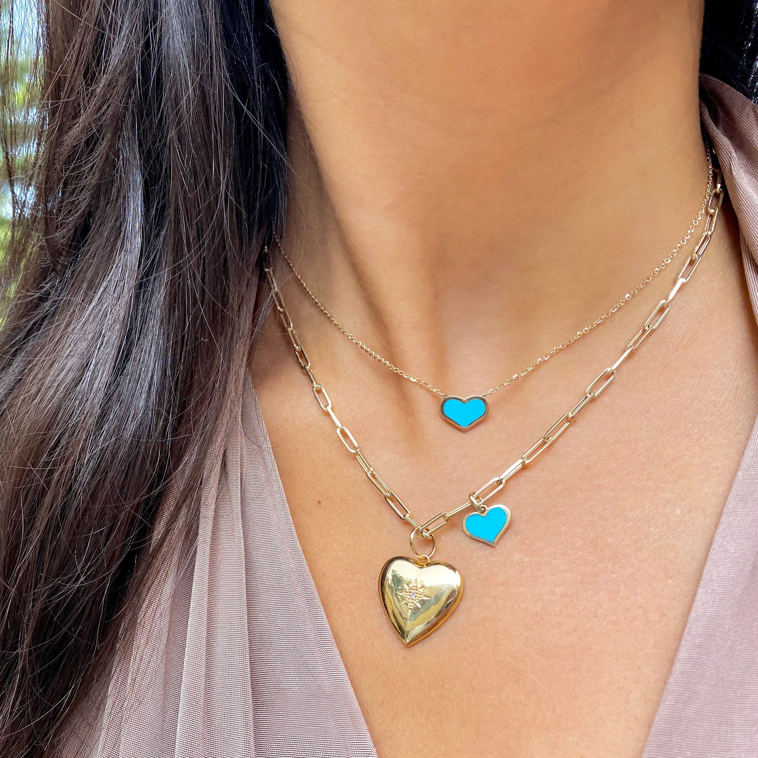 Turquoise Heart Charm