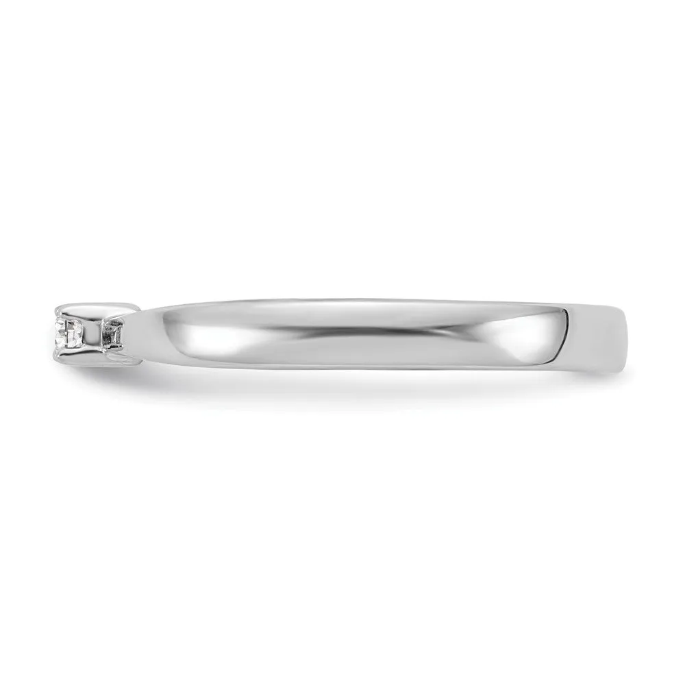 White Ice Sterling Silver Rhodium-Plated Diamond Ring