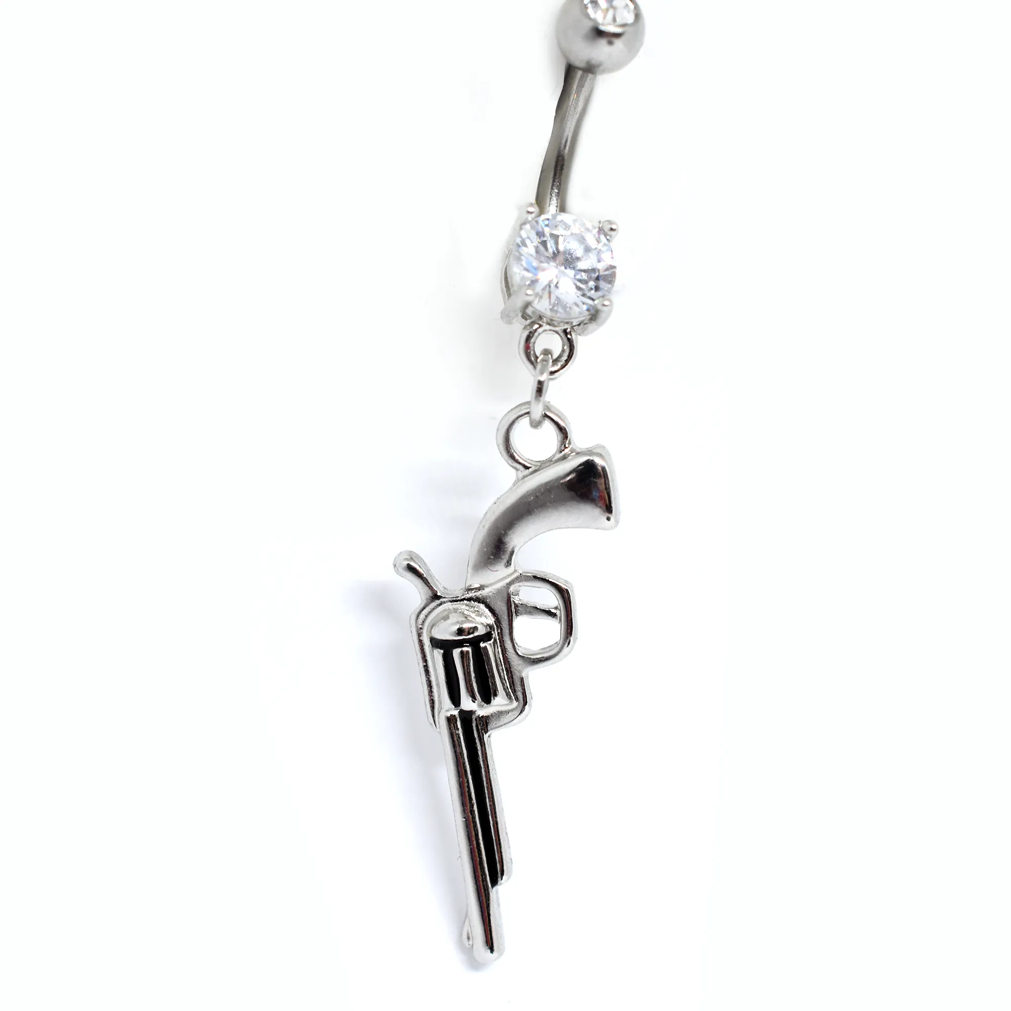 Yellow Gun Belly Ring