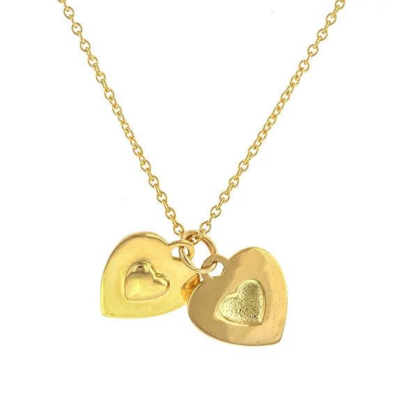 You and Me Heart Pendant Necklace