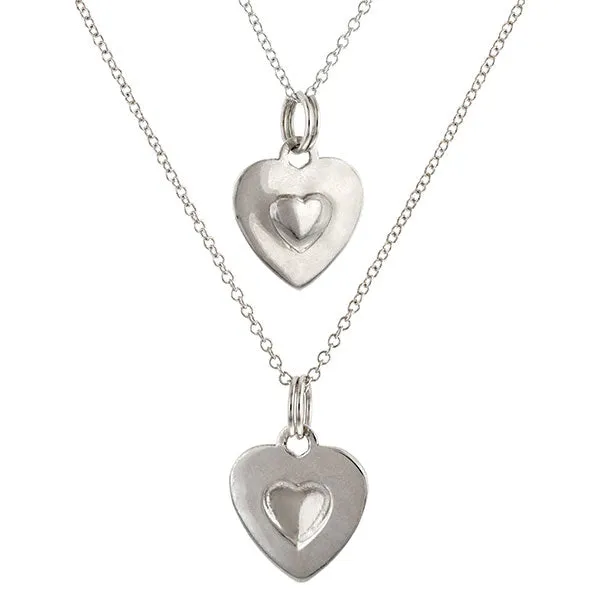 You and Me Heart Pendant Necklace