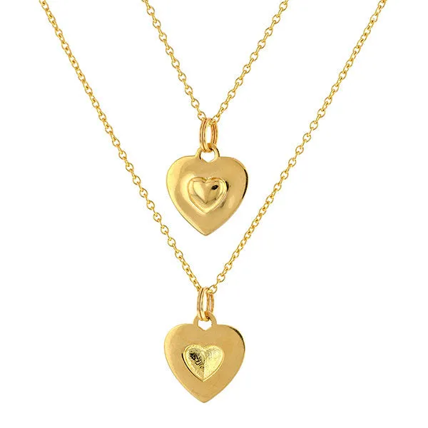 You and Me Heart Pendant Necklace